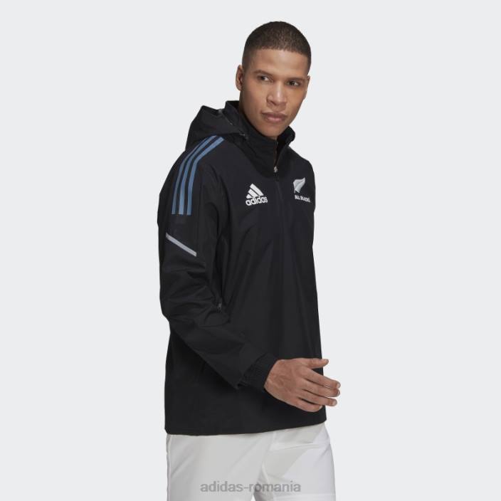 Adidas all blacks rugby windbreaker negru adidas bărbați negru/alb/otel 2JBN13662