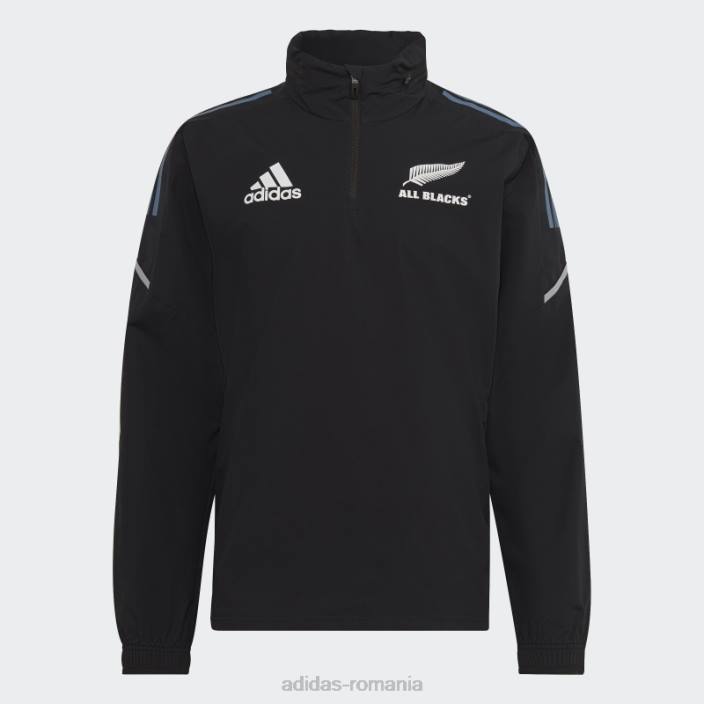 Adidas all blacks rugby windbreaker negru adidas bărbați negru/alb/otel 2JBN13662