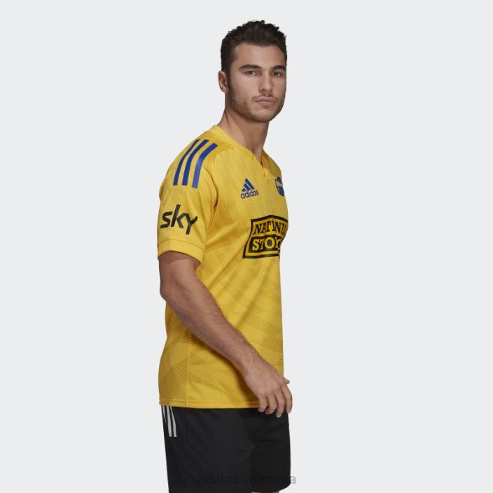 Adidas aur uragane rugby replica tricou acasă bărbați aur 2JBN14812