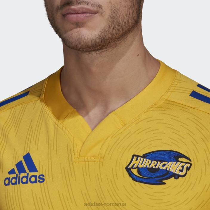Adidas aur uragane rugby replica tricou acasă bărbați aur 2JBN14812