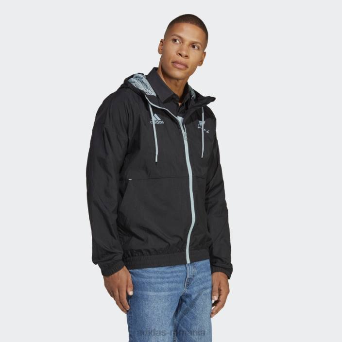 Adidas jachetă neagră all blacks rugby suporteri bărbați gri inchis 2JBN13954