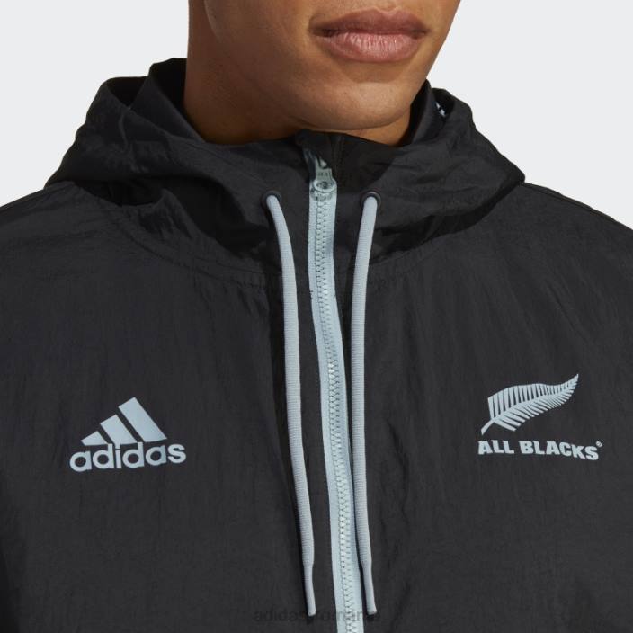 Adidas jachetă neagră all blacks rugby suporteri bărbați gri inchis 2JBN13954