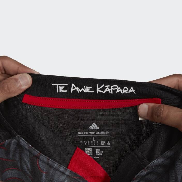 Adidas negru maori all blacks rugby replica tricou acasă bărbați negru/alb/stacojiu 2JBN13853