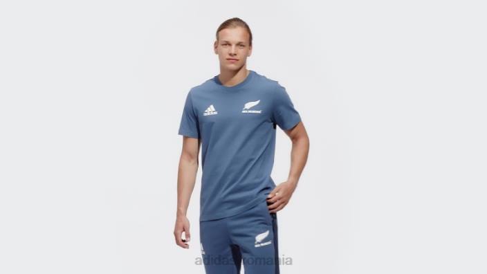 Adidas oțel all blacks rugby tricou bumbac adidas bărbați otel/alb 2JBN13773