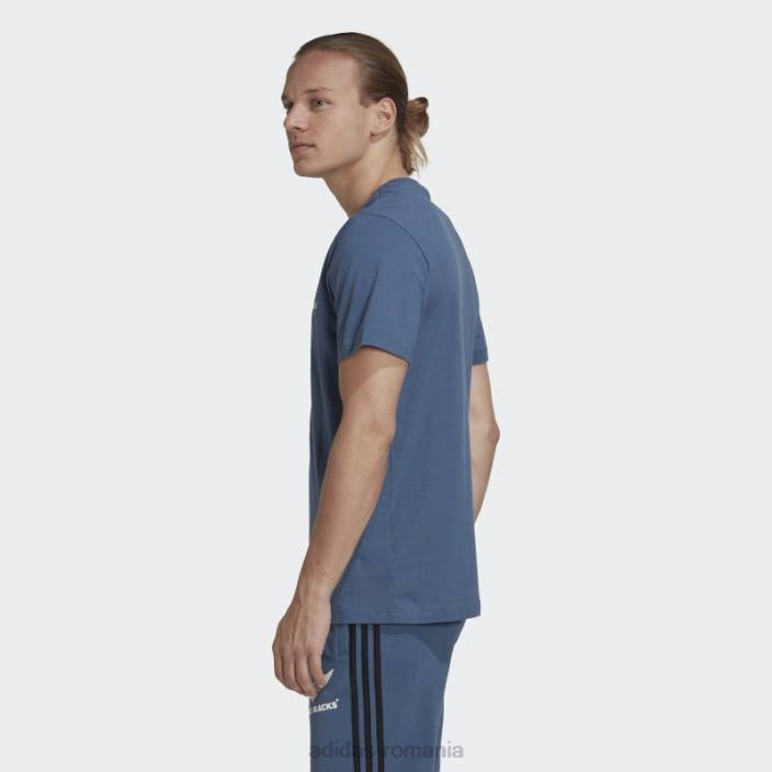 Adidas oțel all blacks rugby tricou bumbac adidas bărbați otel/alb 2JBN13773