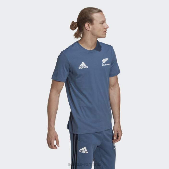 Adidas oțel all blacks rugby tricou bumbac adidas bărbați otel/alb 2JBN13773