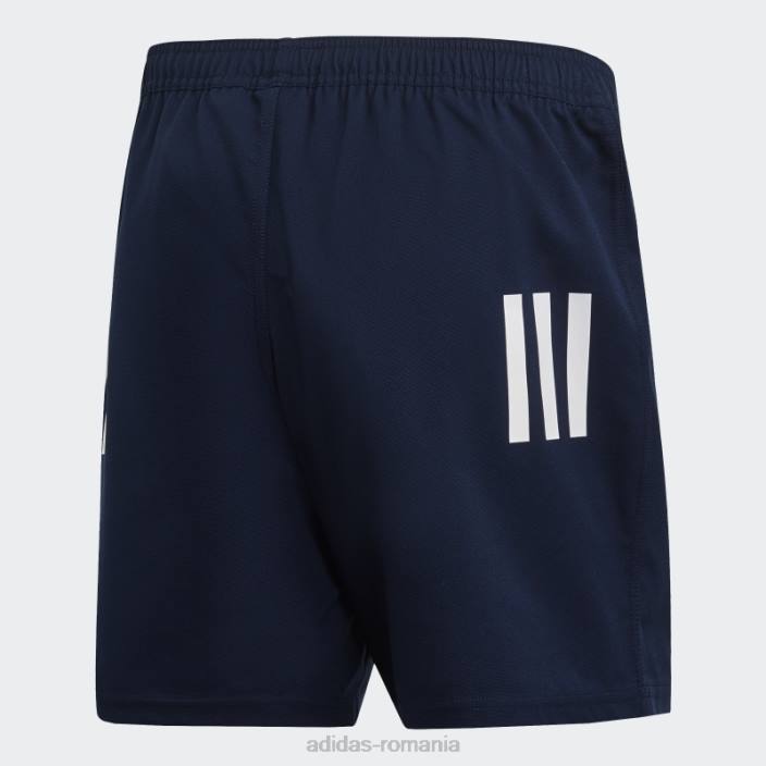 Adidas pantaloni scurți bleumarin cu 3 dungi bărbați bleumarin/alb 2JBN13913