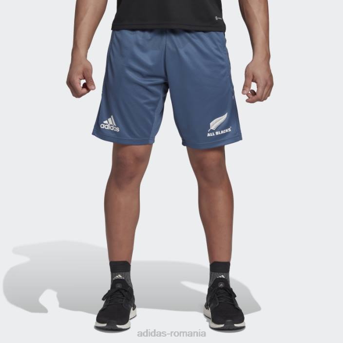 Adidas pantaloni scurți de sport rugby all blacks steel bărbați otel/alb/negru 2JBN13622