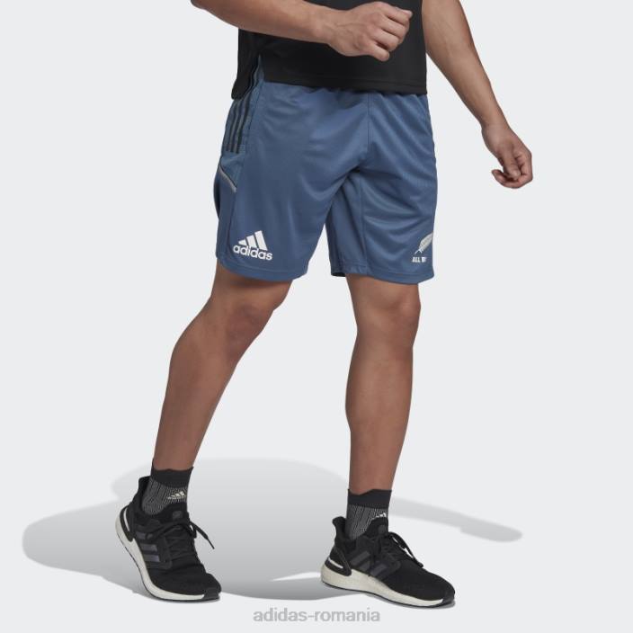 Adidas pantaloni scurți de sport rugby all blacks steel bărbați otel/alb/negru 2JBN13622