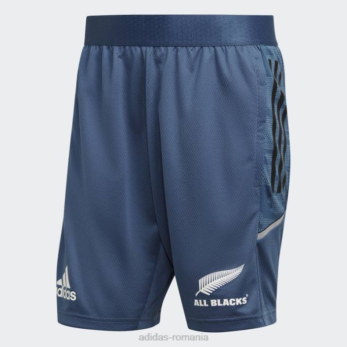Adidas pantaloni scurți de sport rugby all blacks steel bărbați otel/alb/negru 2JBN13622