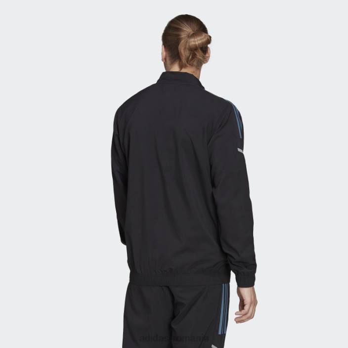 Adidas top negru all blacks rugby de prezentare bărbați negru/alb/otel 2JBN14092