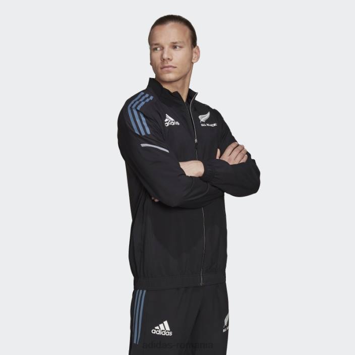 Adidas top negru all blacks rugby de prezentare bărbați negru/alb/otel 2JBN14092