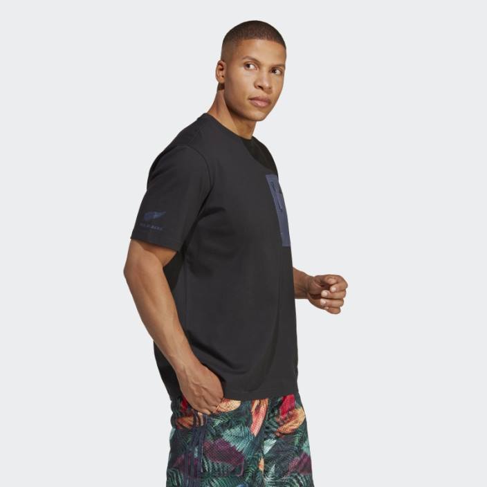 Adidas tricou all blacks rugby lifestyle negru bărbați negru/bleumarin 2JBN13748