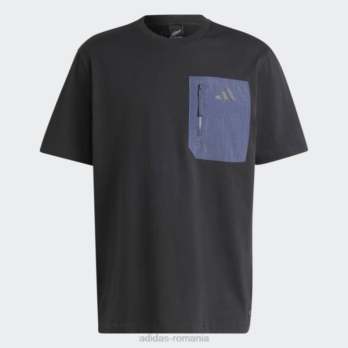 Adidas tricou all blacks rugby lifestyle negru bărbați negru/bleumarin 2JBN13748