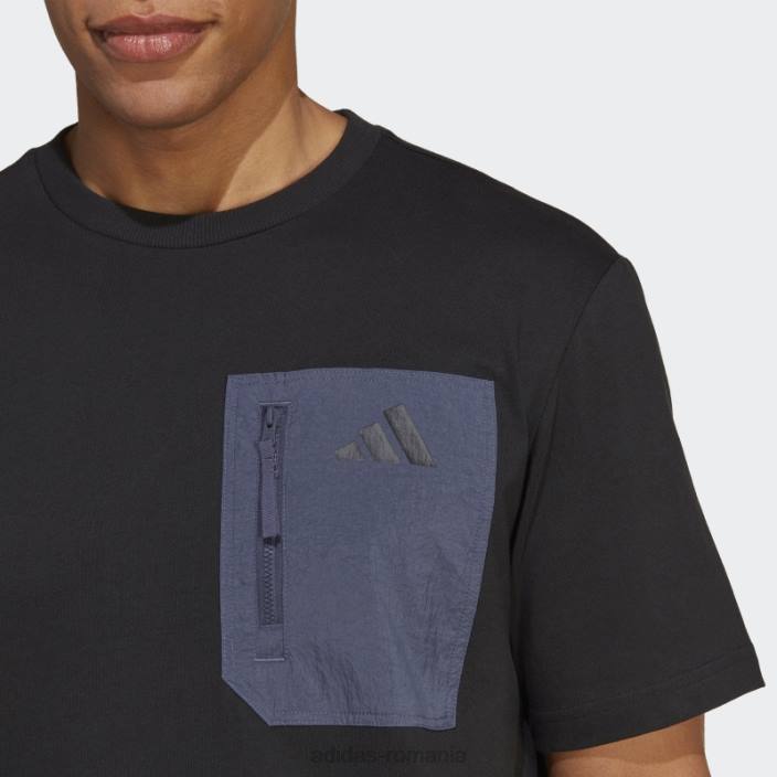 Adidas tricou all blacks rugby lifestyle negru bărbați negru/bleumarin 2JBN13748