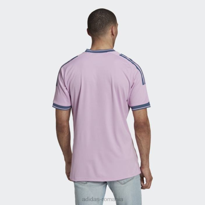 Adidas tricou de antrenament rugby all blacks lila bărbați liliac/oțel/alb 2JBN1315