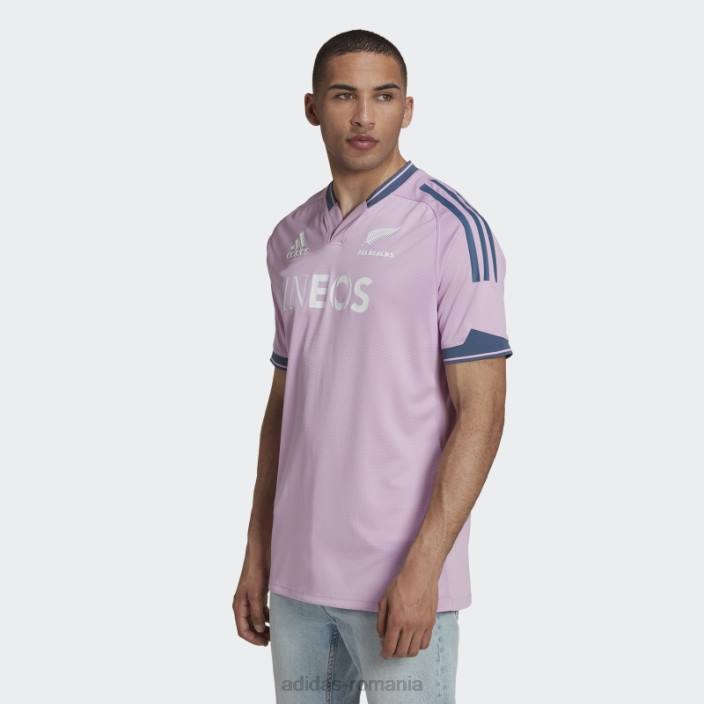 Adidas tricou de antrenament rugby all blacks liliac bărbați liliac/oțel/alb 2JBN14212