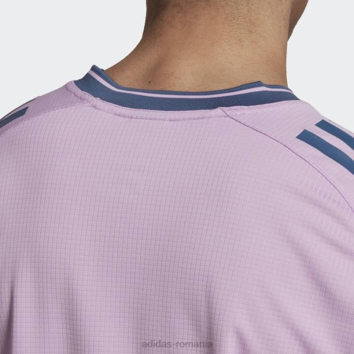 Adidas tricou de antrenament rugby all blacks liliac bărbați liliac/oțel/alb 2JBN14212