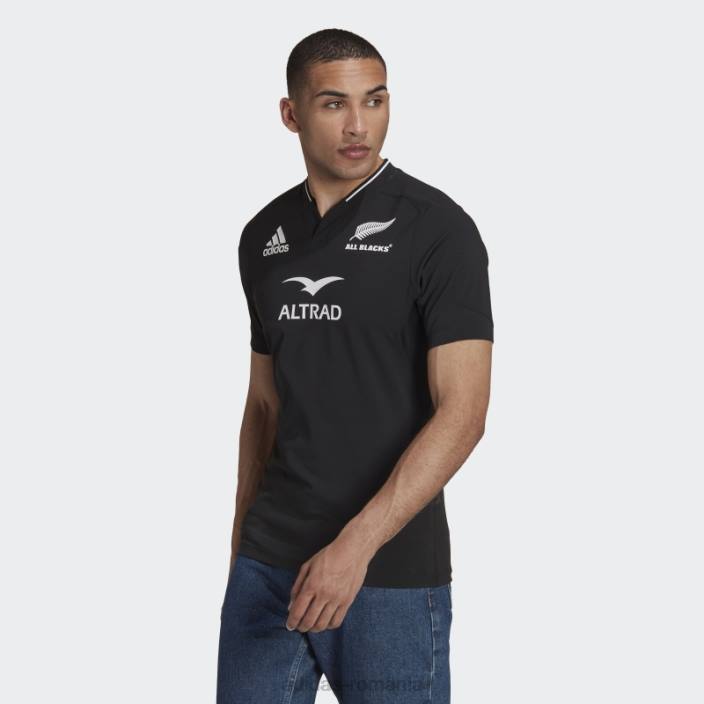 Adidas tricou negru all blacks rugby performanță acasă bărbați alb negru 2JBN13979