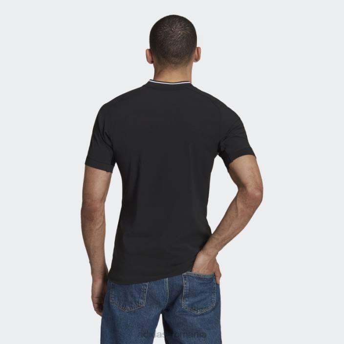 Adidas tricou negru all blacks rugby performanță acasă bărbați alb negru 2JBN13979