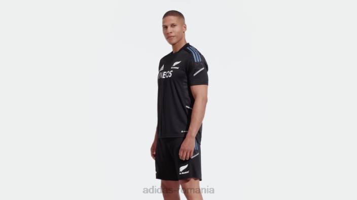 Adidas tricou negru de performanță rugby all blacks bărbați negru/alb/otel 2JBN13486
