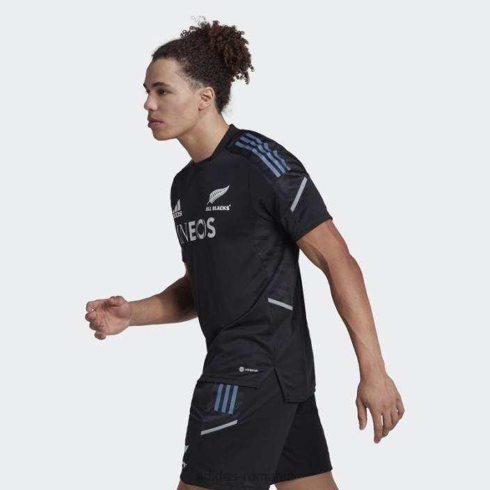 Adidas tricou negru de performanță rugby all blacks bărbați negru/alb/otel 2JBN13486