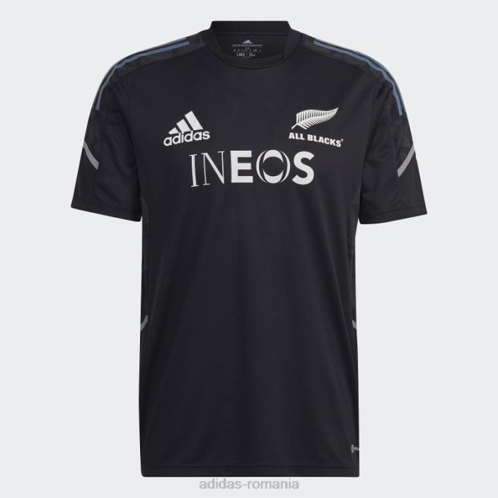 Adidas tricou negru de performanță rugby all blacks bărbați negru/alb/otel 2JBN13486