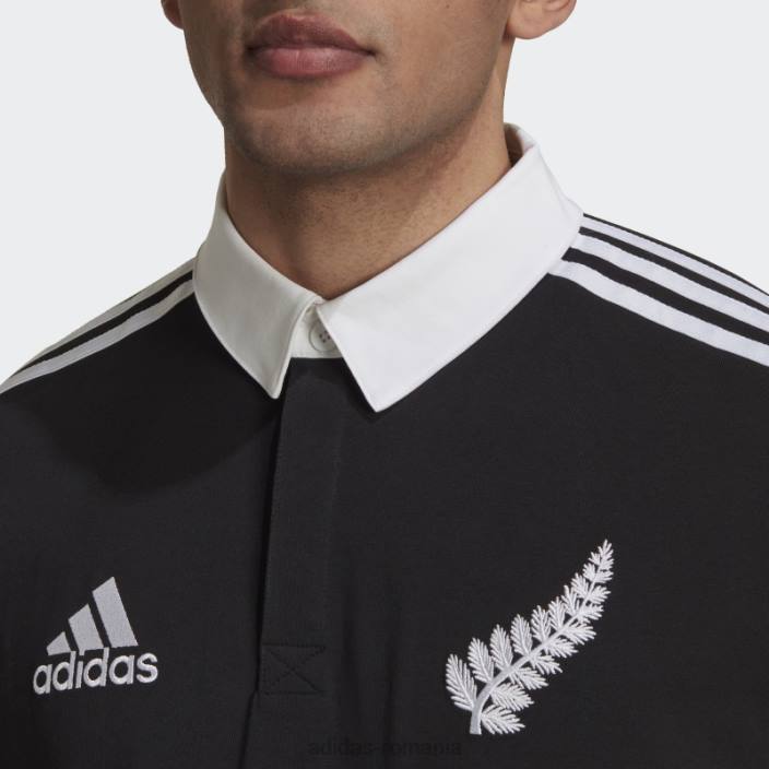 Adidas tricou polo all blacks rugby heritage negru adidas bărbați alb negru 2JBN984