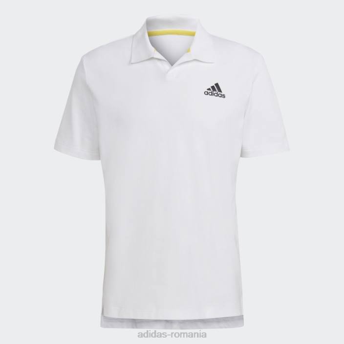 Adidas Clubhouse 3-bar tricou polo tenis alb bărbați alb 2JBN14996