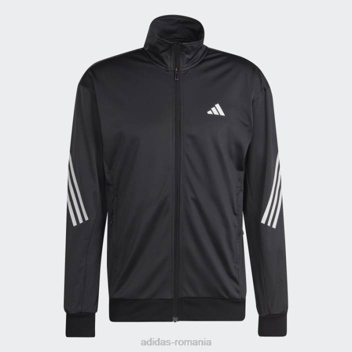 Adidas Geacă tenis tricot 3 dungi negru adidas bărbați negru 2JBN13542