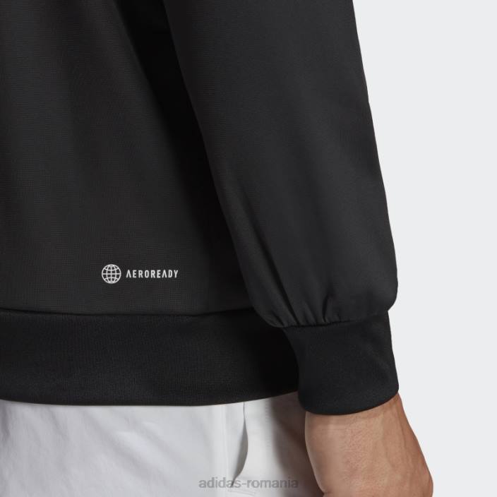 Adidas Geacă tenis tricot 3 dungi negru adidas bărbați negru 2JBN13542