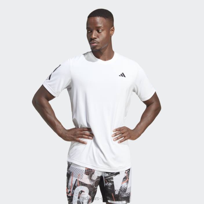 Adidas Tricou de tenis club 3 dungi alb bărbați alb 2JBN6373