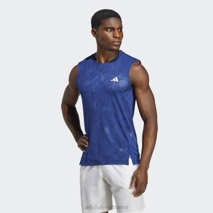 Adidas Tricou fără mâneci tenis melbourne victory blue bărbați albastru victorie 2JBN3649