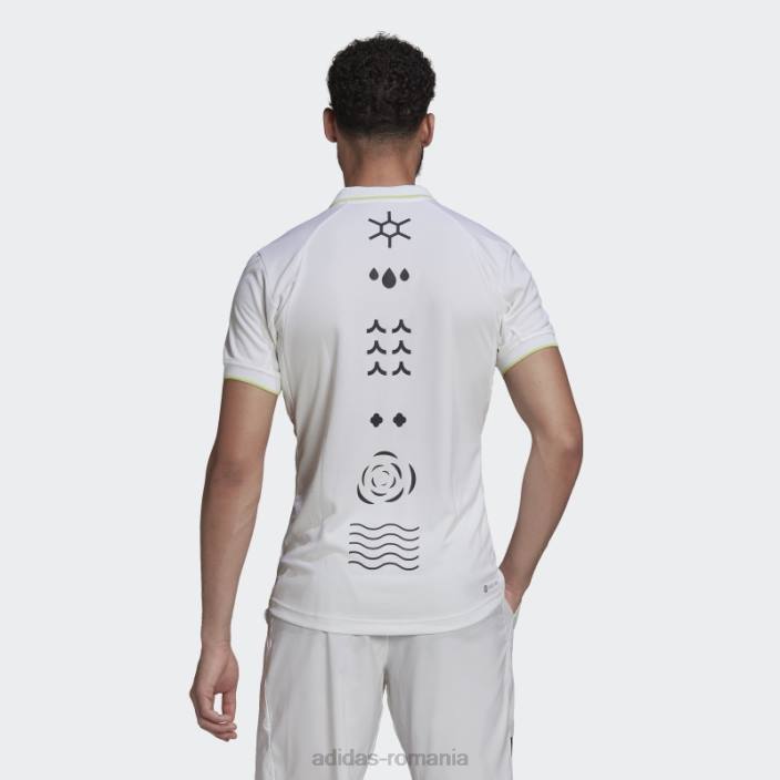Adidas alb paris heat.rdy tenis freelift tricou polo bărbați alb/var 2JBN15100