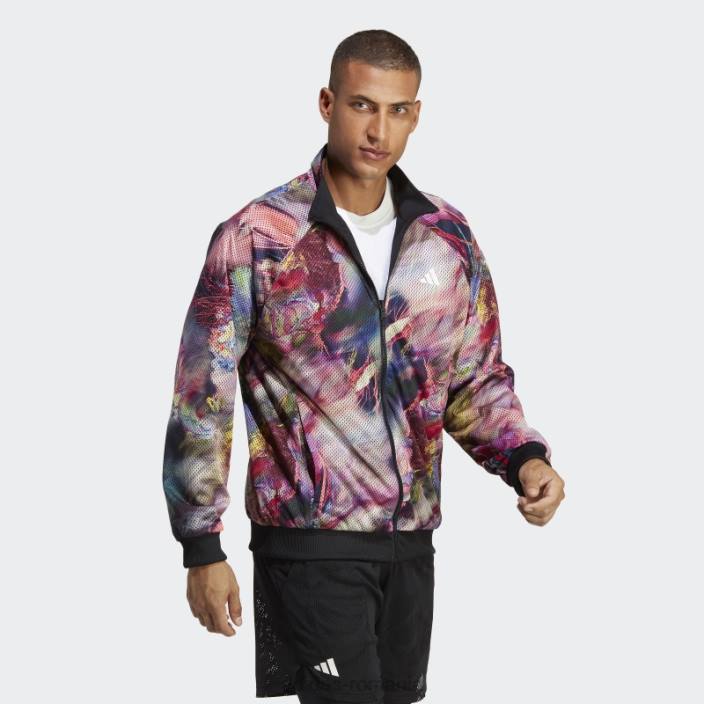 Adidas jachetă reversibilă neagră melbourne tenis stretch bărbați negru/multicolor 2JBN13540