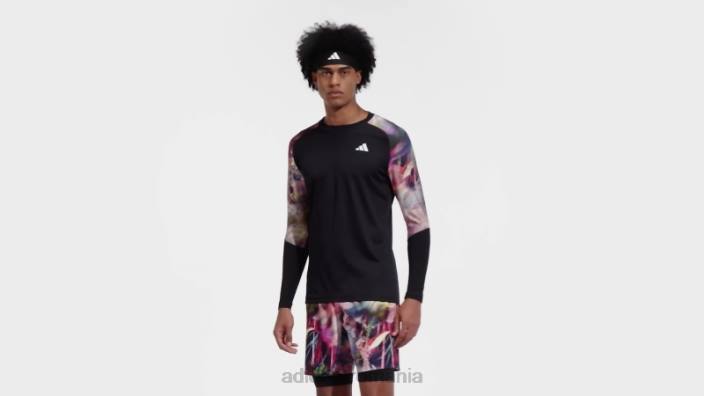 Adidas melbourne tenis heat.rdy cu mânecă lungă multicolor bărbați multicolor/negru 2JBN14191