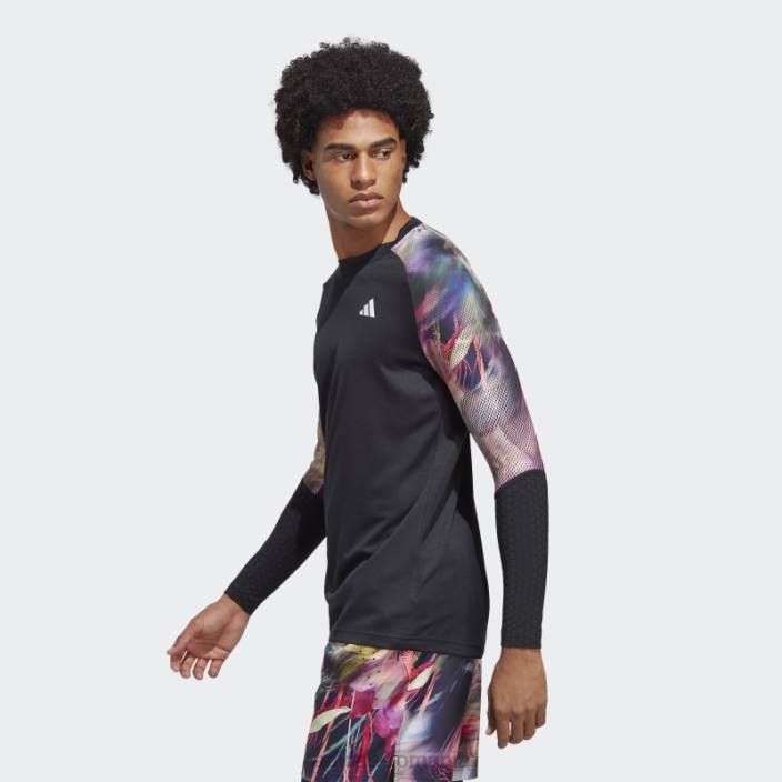 Adidas melbourne tenis heat.rdy cu mânecă lungă multicolor bărbați multicolor/negru 2JBN14191