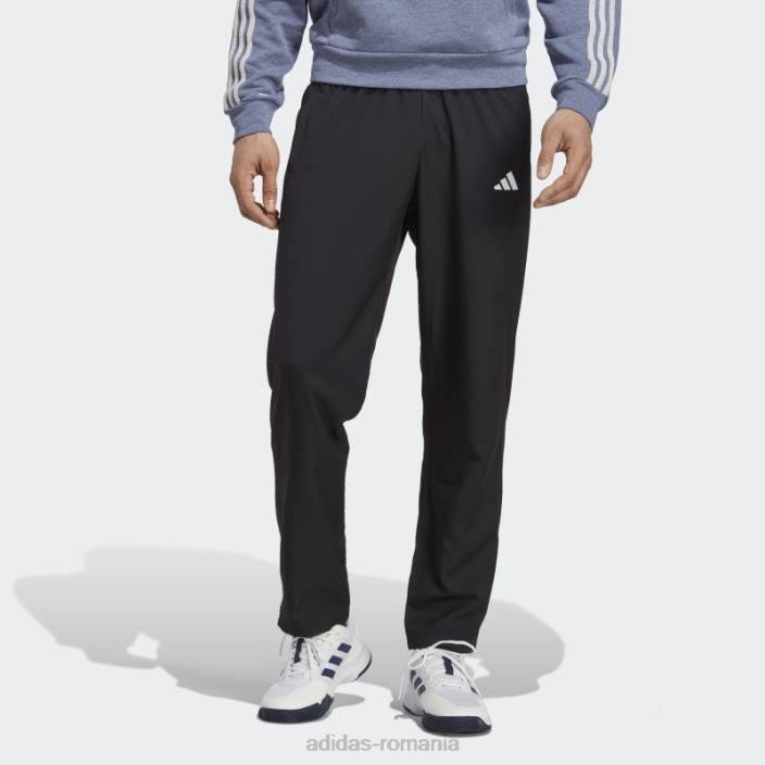 Adidas pantaloni de tenis stretch negri adidas bărbați negru 2JBN13914