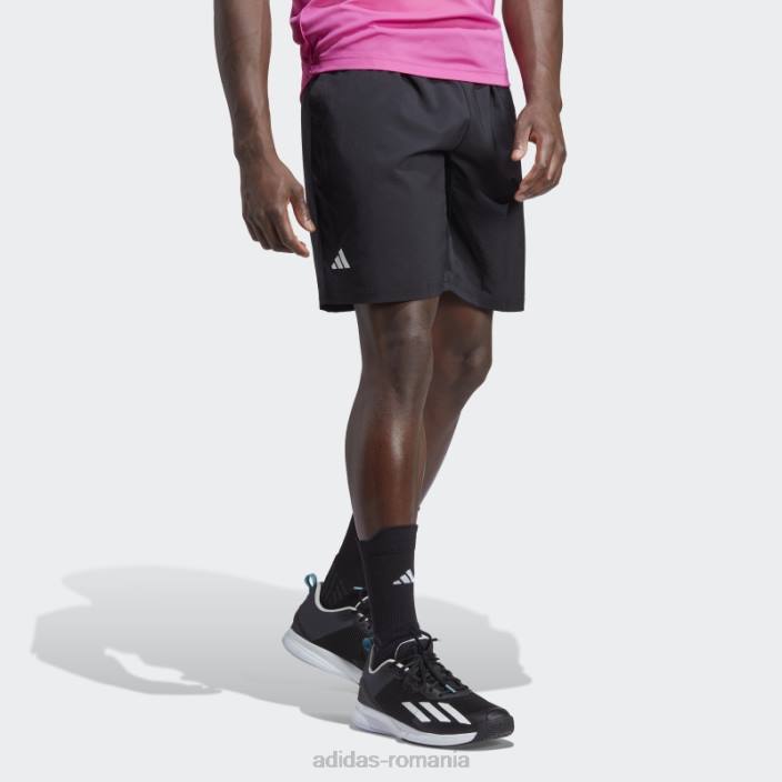 Adidas pantaloni scurți de tenis club 3 dungi black hot bărbați negru 2JBN1045
