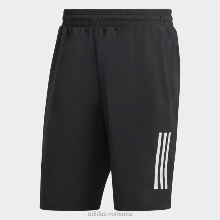 Adidas pantaloni scurți de tenis club 3 dungi black hot bărbați negru 2JBN1045