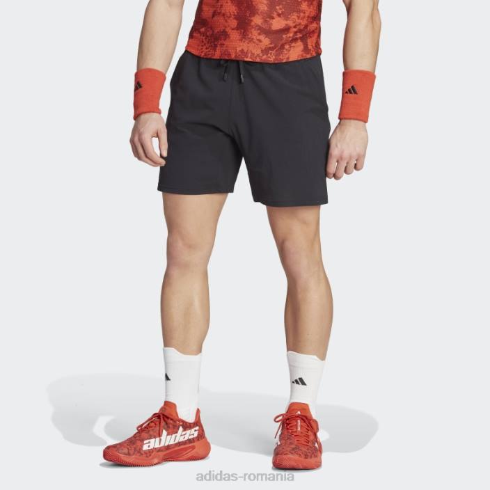 Adidas pantaloni scurți de tenis ergo negri bărbați negru 2JBN7478