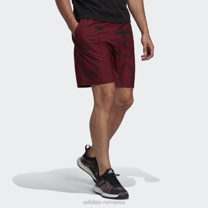 Adidas pantaloni scurți de tenis grafic club roșii bărbați roșu/negru 2JBN15110