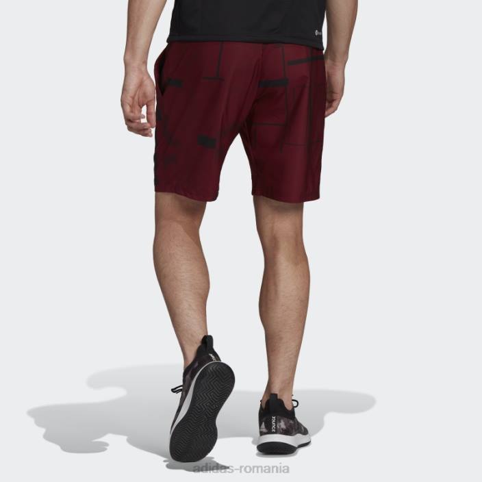 Adidas pantaloni scurți de tenis grafic club roșii bărbați roșu/negru 2JBN15110