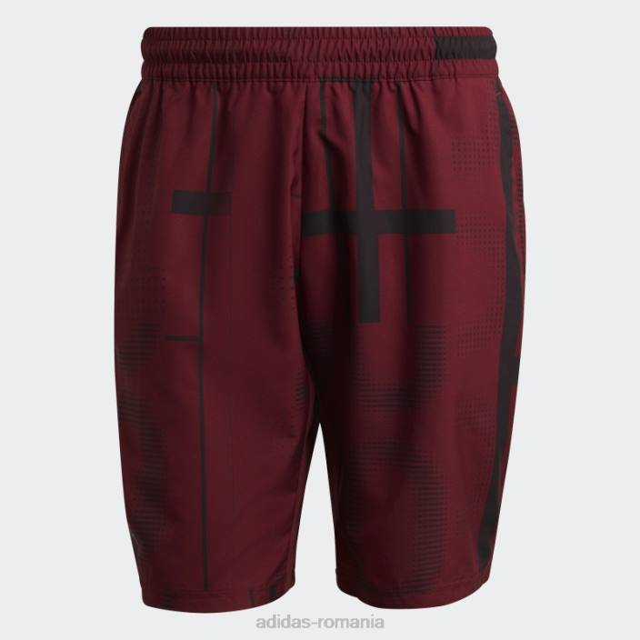 Adidas pantaloni scurți de tenis grafic club roșii bărbați roșu/negru 2JBN15110
