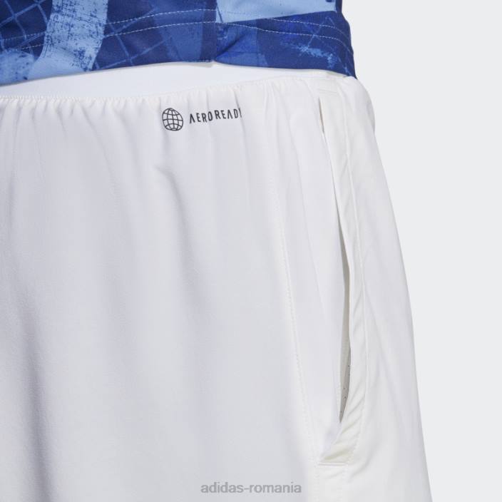 Adidas pantaloni scurți țesuți stretch club club alb adidas bărbați alb 2JBN13605