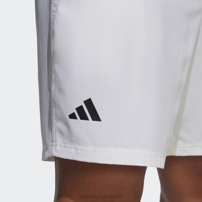 Adidas pantaloni scurți țesuți stretch club club alb adidas bărbați alb 2JBN13605