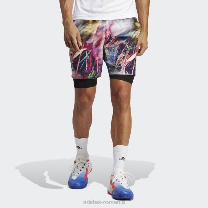 Adidas pantaloni scurți multicolor melbourne ergo tenis grafic bărbați multicolor/negru 2JBN13570