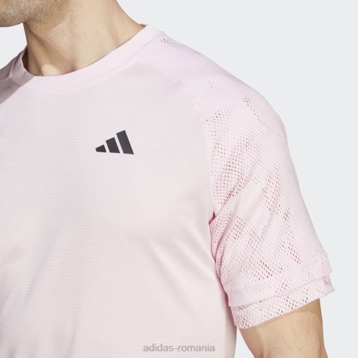 Adidas pink melbourne tennis heat.rdy tricou raglan adidas bărbați roz 2JBN6333