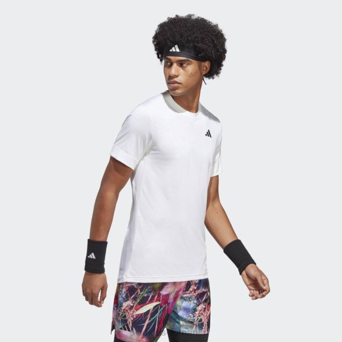 Adidas tricou alb de tenis freelift bărbați alb 2JBN5878