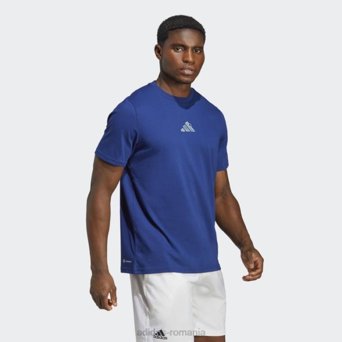 Adidas tricou grafic de tenis victorie albastru bărbați albastru victorie 2JBN14080